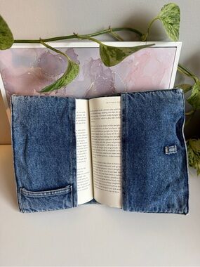 3 for $25 Vintage Denim Book Cover | Upcycled Jean Fabric Book Sleeve
